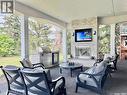 5 Poplar Place, Outlook, SK  - Outdoor With Fireplace With Deck Patio Veranda With Exterior 