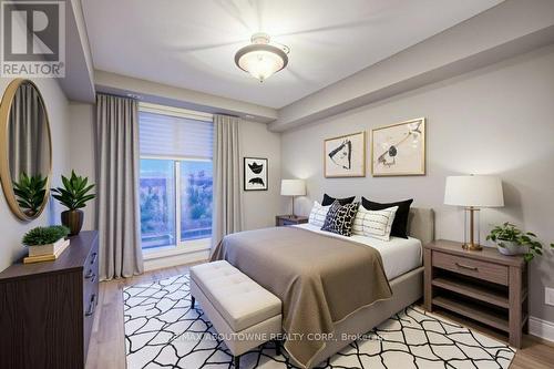 Virtually staged primary - 321 - 3078 Sixth Line, Oakville, ON - Indoor Photo Showing Bedroom