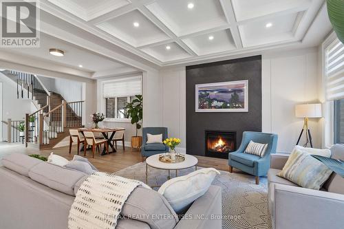1437 Lakeport Crescent, Oakville, ON - Indoor Photo Showing Living Room With Fireplace