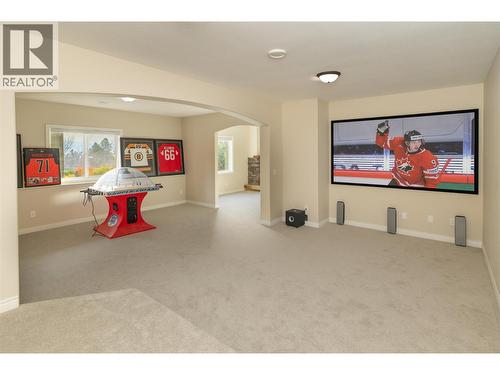 Recreation area with theater space - 3356 Merlot Court, West Kelowna, BC - Indoor Photo Showing Other Room