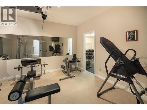 Home gym - 3356 Merlot Court, West Kelowna, BC - Indoor Photo Showing Gym Room