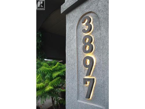 back lit house numbers are great for first responders and guests to find you at night - 3897 Gallaghers Grange, Kelowna, BC - 