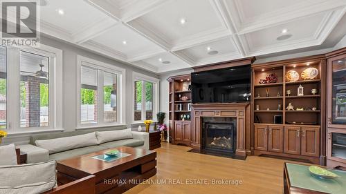 6839 Early Settler Row, Mississauga, ON - Indoor Photo Showing Living Room With Fireplace