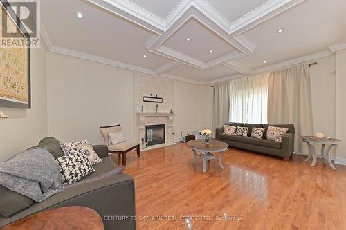 185 Don Minaker Drive, Brampton, ON - Indoor Photo Showing Living Room With Fireplace