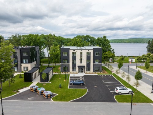 Parking - 101-5350 Boul. Des Vétérans, Lac-Mégantic, QC - Outdoor With Body Of Water With View