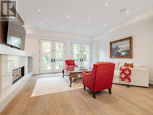 62 St Germain Avenue, Toronto, ON - Indoor Photo Showing Living Room With Fireplace