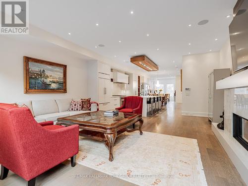 62 St Germain Avenue, Toronto, ON - Indoor Photo Showing Living Room With Fireplace