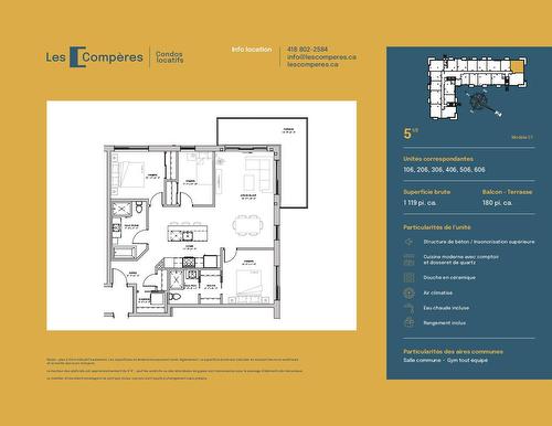 Plan (croquis) - 406-4155 4E Avenue, Québec (La Cité-Limoilou), QC - Other