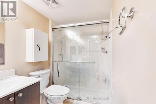 Primary Bath for Accessibly - bars & shower seat - 716 - 340 Watson Street W, Whitby, ON - Indoor Photo Showing Bathroom