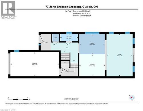 main floor plan - 77 John Brabson Crescent, Guelph, ON - Other
