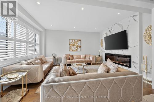 18 Lise Lane, Haldimand, ON - Indoor Photo Showing Living Room With Fireplace