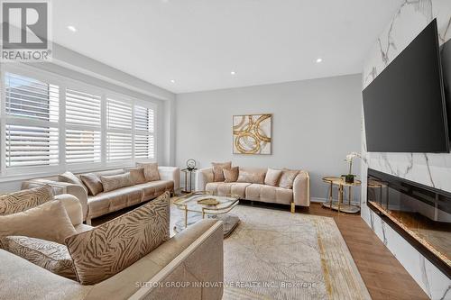 18 Lise Lane, Haldimand, ON - Indoor Photo Showing Living Room With Fireplace