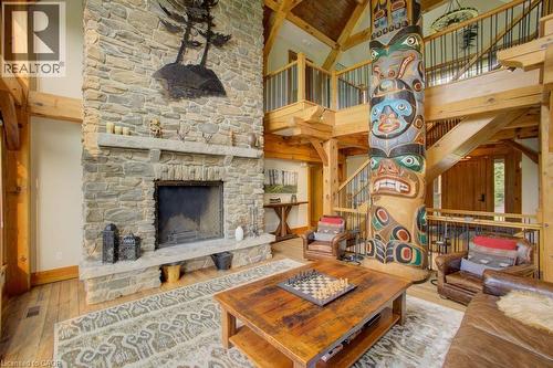 8429 Poplar Sideroad, Clearview, ON - Indoor Photo Showing Living Room With Fireplace