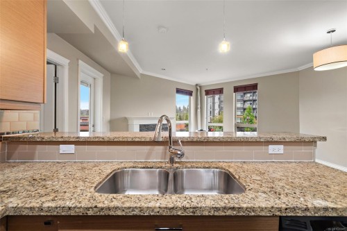 203-751 Goldstream Ave, Langford, BC - Indoor Photo Showing Kitchen With Double Sink
