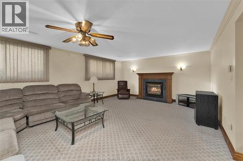 2816 Langlois Court, Windsor, ON - Indoor Photo Showing Living Room With Fireplace
