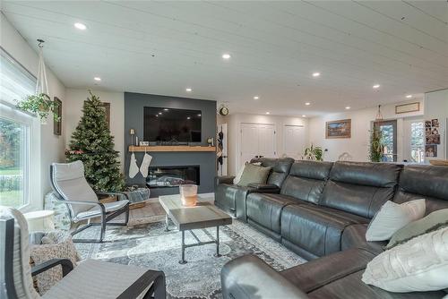 223 Main Street, Grunthal, MB - Indoor Photo Showing Living Room With Fireplace