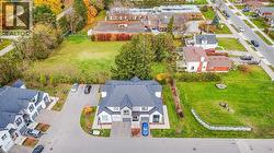 Aerial perspective of suburban area - 