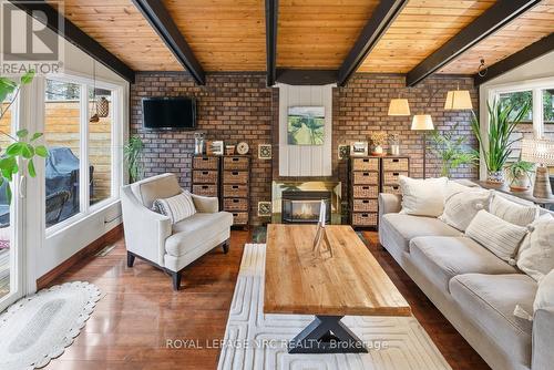 4 Cedar Street, Port Colborne (Sugarloaf), ON - Indoor Photo Showing Living Room With Fireplace