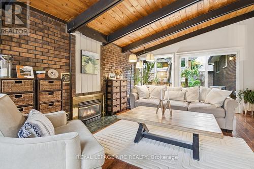 4 Cedar Street, Port Colborne (Sugarloaf), ON - Indoor Photo Showing Living Room With Fireplace