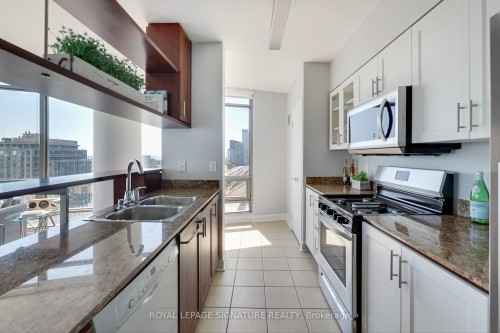 1703-5 Mariner Terrace, Toronto, ON - Indoor Photo Showing Kitchen With Double Sink