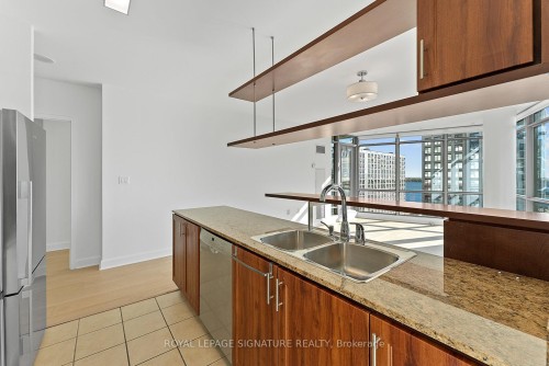 1703-5 Mariner Terrace, Toronto, ON - Indoor Photo Showing Kitchen With Double Sink