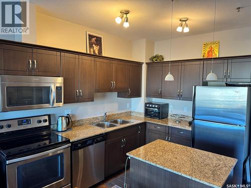 205 710 Hart Road, Saskatoon, SK - Indoor Photo Showing Kitchen With Double Sink