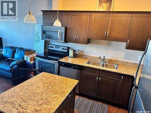 205 710 Hart Road, Saskatoon, SK - Indoor Photo Showing Kitchen With Double Sink