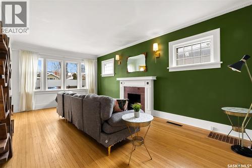 2314 Elphinstone Street, Regina, SK - Indoor Photo Showing Living Room With Fireplace