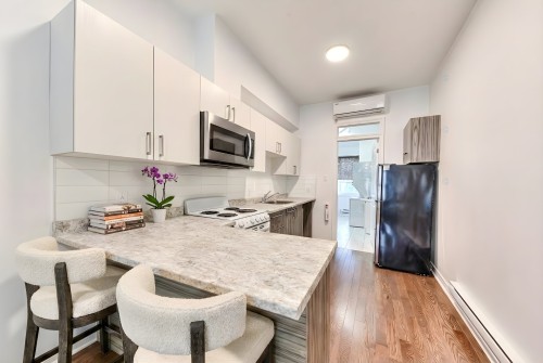 Kitchen - 2-2311 Rue Ontario E., Montréal (Ville-Marie), QC - Indoor Photo Showing Kitchen With Upgraded Kitchen