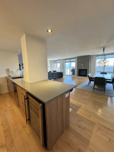 Cuisine - 514-2160 Av. Terry-Fox, Laval (Chomedey), QC - Indoor With Fireplace