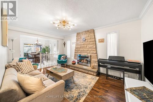 200 Fallingbrook Street, Whitby, ON - Indoor Photo Showing Living Room With Fireplace