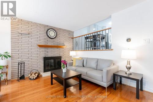 4 - 95 Rameau Drive, Toronto, ON - Indoor Photo Showing Living Room With Fireplace