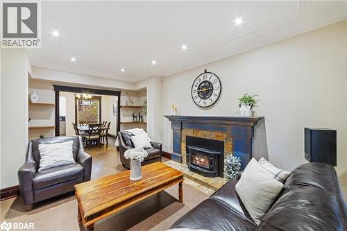 53 Barnesdale Avenue S, Hamilton, ON - Indoor Photo Showing Living Room With Fireplace