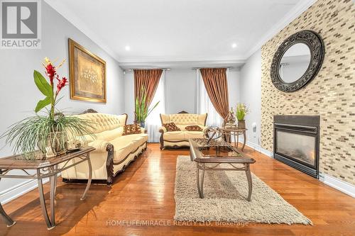 24 Haywood Drive, Brampton, ON - Indoor Photo Showing Living Room With Fireplace