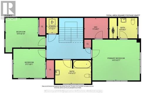 Upper level floor plans with measurements - 9 - 8273 Tulip Tree Drive, Niagara Falls, ON 