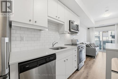 308 - 243 Northfield Drive E, Waterloo, ON - Indoor Photo Showing Kitchen With Stainless Steel Kitchen With Upgraded Kitchen