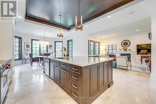 Kitchen + Family Room - 215 Dock Road, Barrie, ON - Indoor Photo Showing Kitchen With Upgraded Kitchen