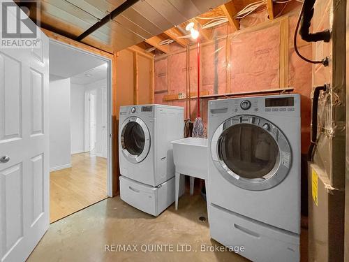 In-unit laundry on lower level. - 143 Nicholas Street, Quinte West (Murray Ward), ON - Indoor Photo Showing Laundry Room