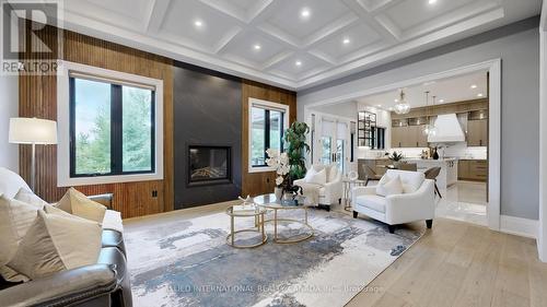 3 Earl Cook Drive, Whitchurch-Stouffville, ON - Indoor Photo Showing Living Room With Fireplace