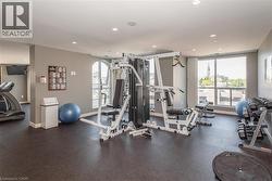 Gym featuring recessed lighting - 