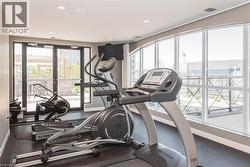 Gym with recessed lighting - 