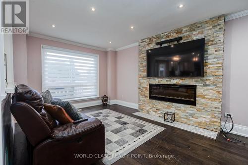 1448 Mayors Manor, Oakville, ON - Indoor Photo Showing Living Room With Fireplace