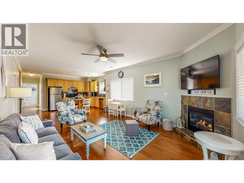 144 Power Street Unit# 202, Penticton, BC - Indoor Photo Showing Living Room With Fireplace