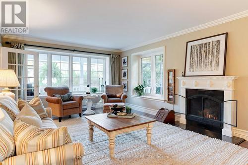 132 Sparling Court, Oakville, ON - Indoor Photo Showing Living Room With Fireplace