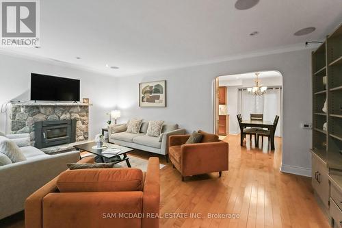 64 Wanita Road, Mississauga, ON - Indoor Photo Showing Living Room With Fireplace