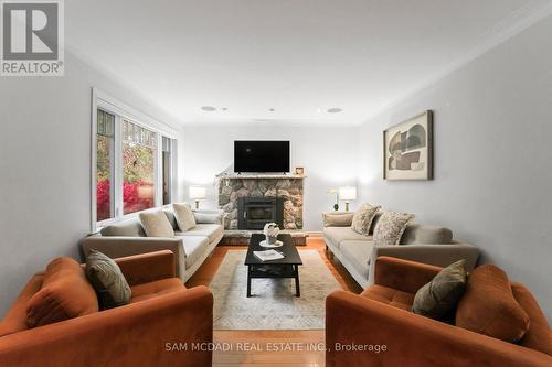 64 Wanita Road, Mississauga, ON - Indoor Photo Showing Living Room With Fireplace