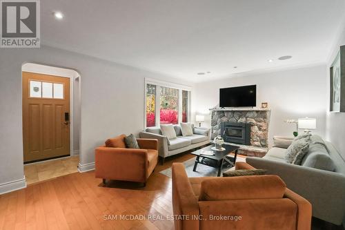 64 Wanita Road, Mississauga, ON - Indoor Photo Showing Living Room With Fireplace