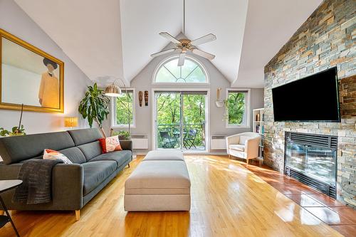 Salon - 302-11771 Rue Marie-Anne-Lavallée, Montréal (Ahuntsic-Cartierville), QC - Indoor Photo Showing Living Room With Fireplace