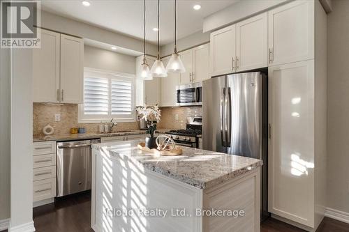 115 Echovalley Drive, Hamilton, ON - Indoor Photo Showing Kitchen With Stainless Steel Kitchen With Upgraded Kitchen