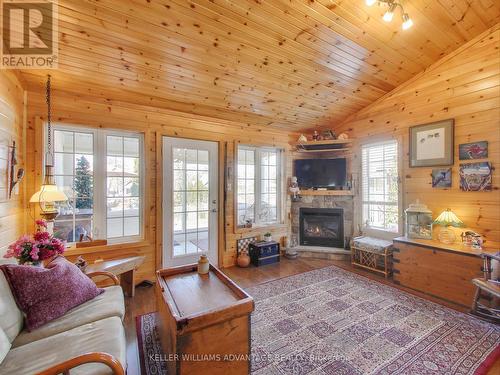 48 Madawaska Trail, Wasaga Beach, ON - Indoor Photo Showing Living Room With Fireplace